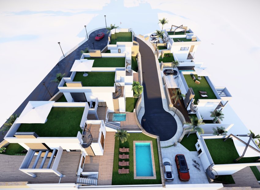 Neue Gebäude - Doppelhaushälfte -
Algorfa - La Finca Golf