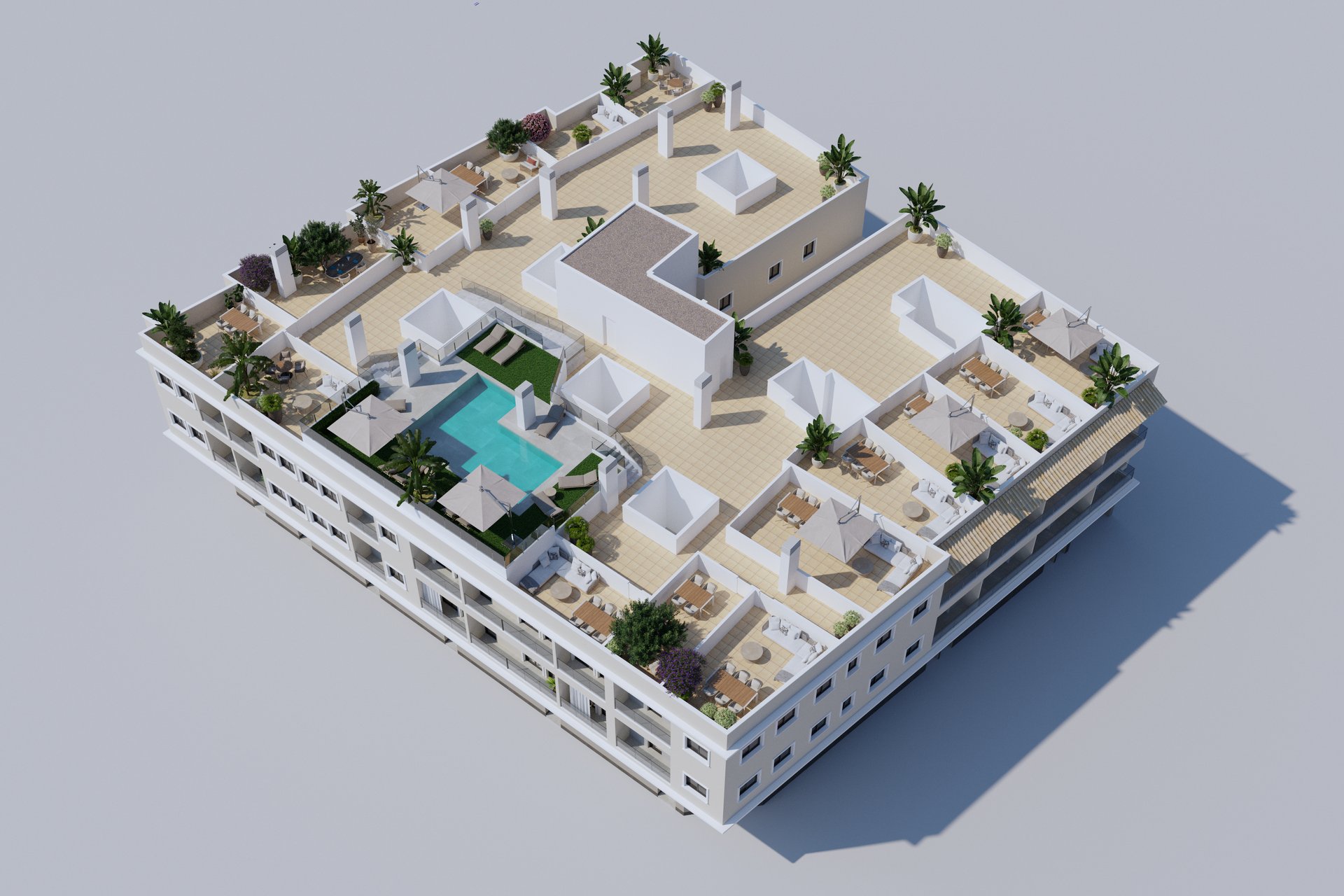 Neue Gebäude - Erdgeschosswohnung -
Algorfa