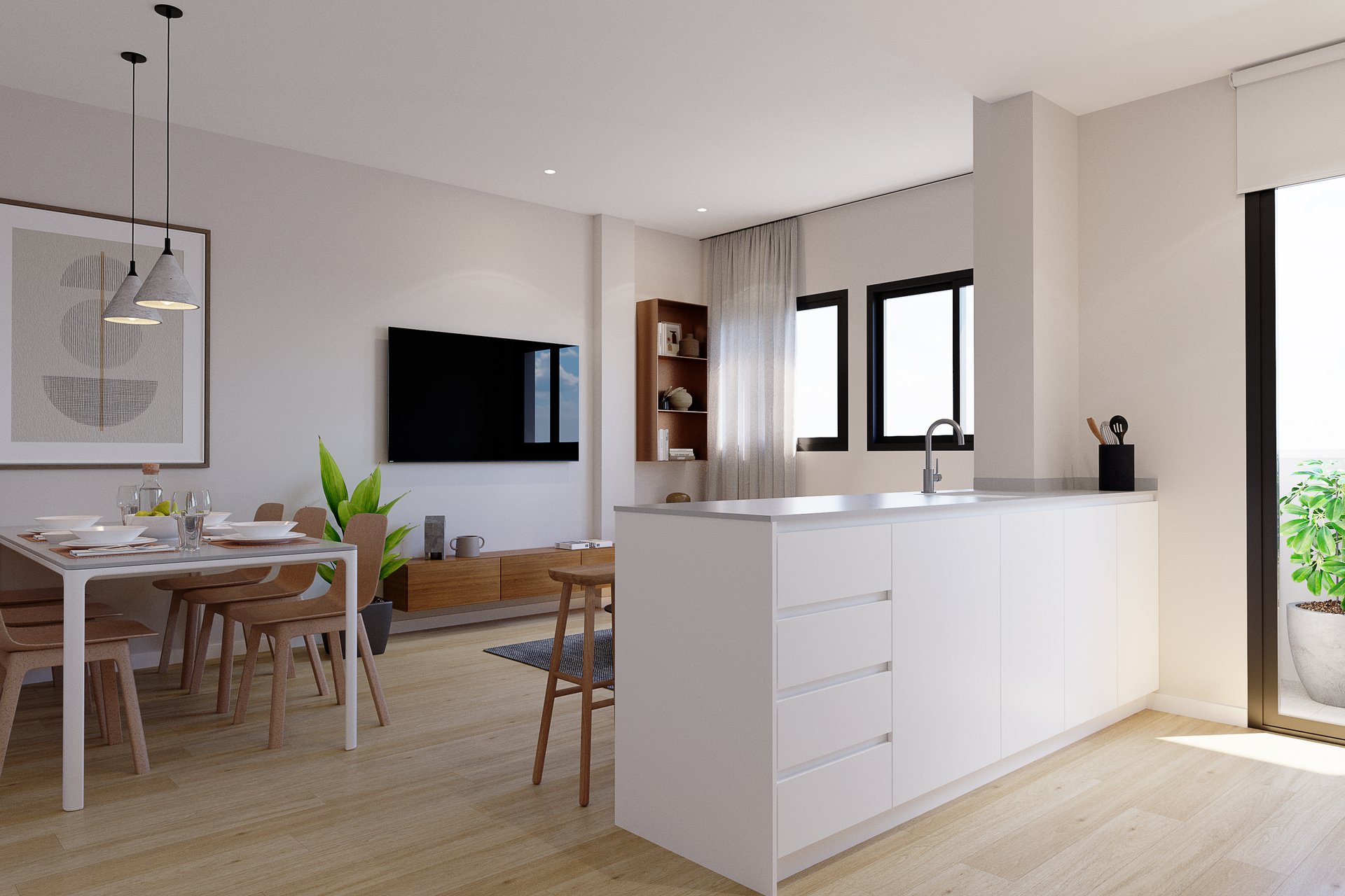 Neue Gebäude - Erdgeschosswohnung -
Algorfa