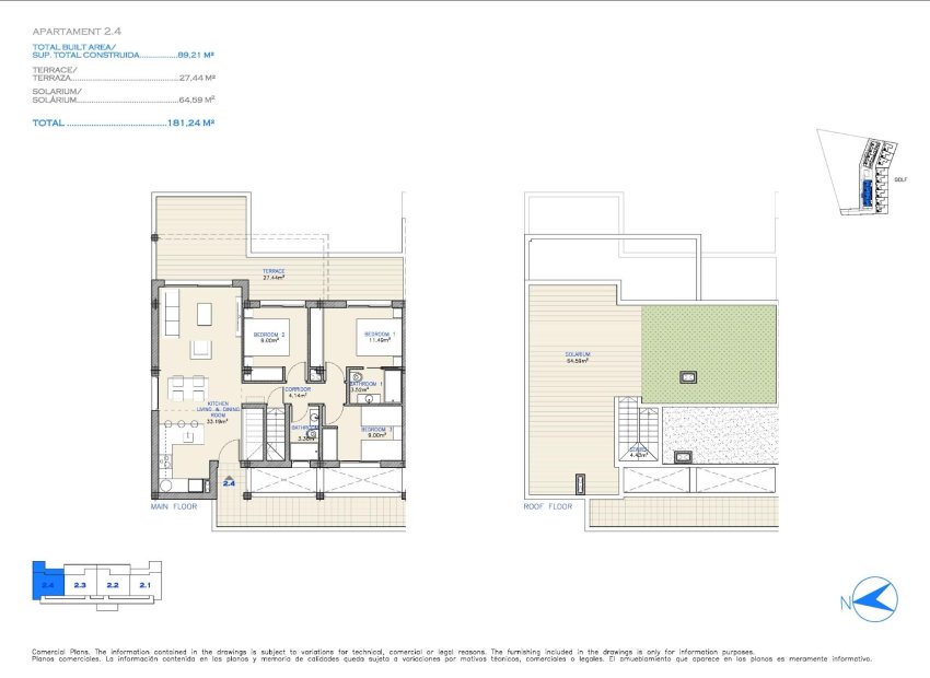 Neue Gebäude - Penthouse -
Los Alcazares - Serena Golf