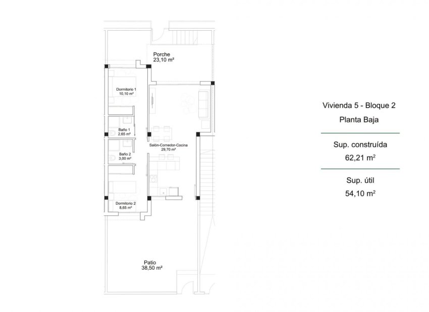 New Build - Bungalow -
Orihuela Costa - PAU 26