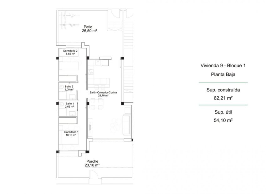 New Build - Bungalow -
Orihuela Costa - PAU 26