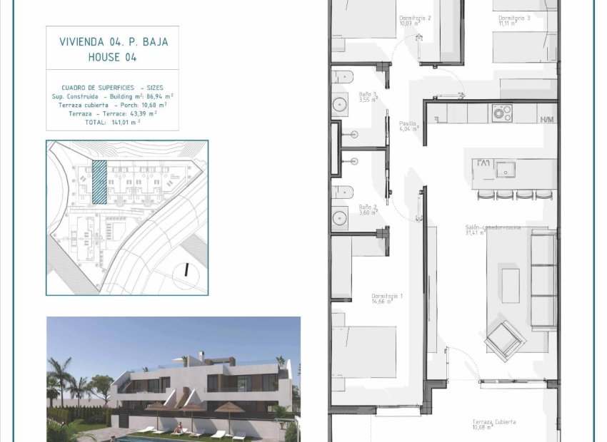 New Build - Bungalow -
Vera - Pueblo Salinas