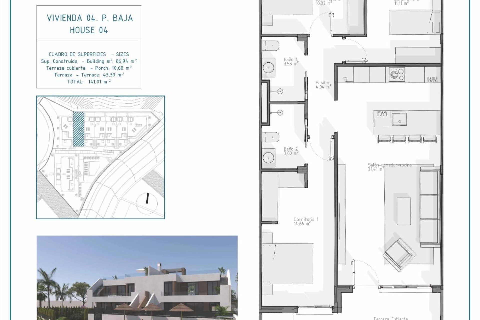 New Build - Bungalow -
Vera - Pueblo Salinas