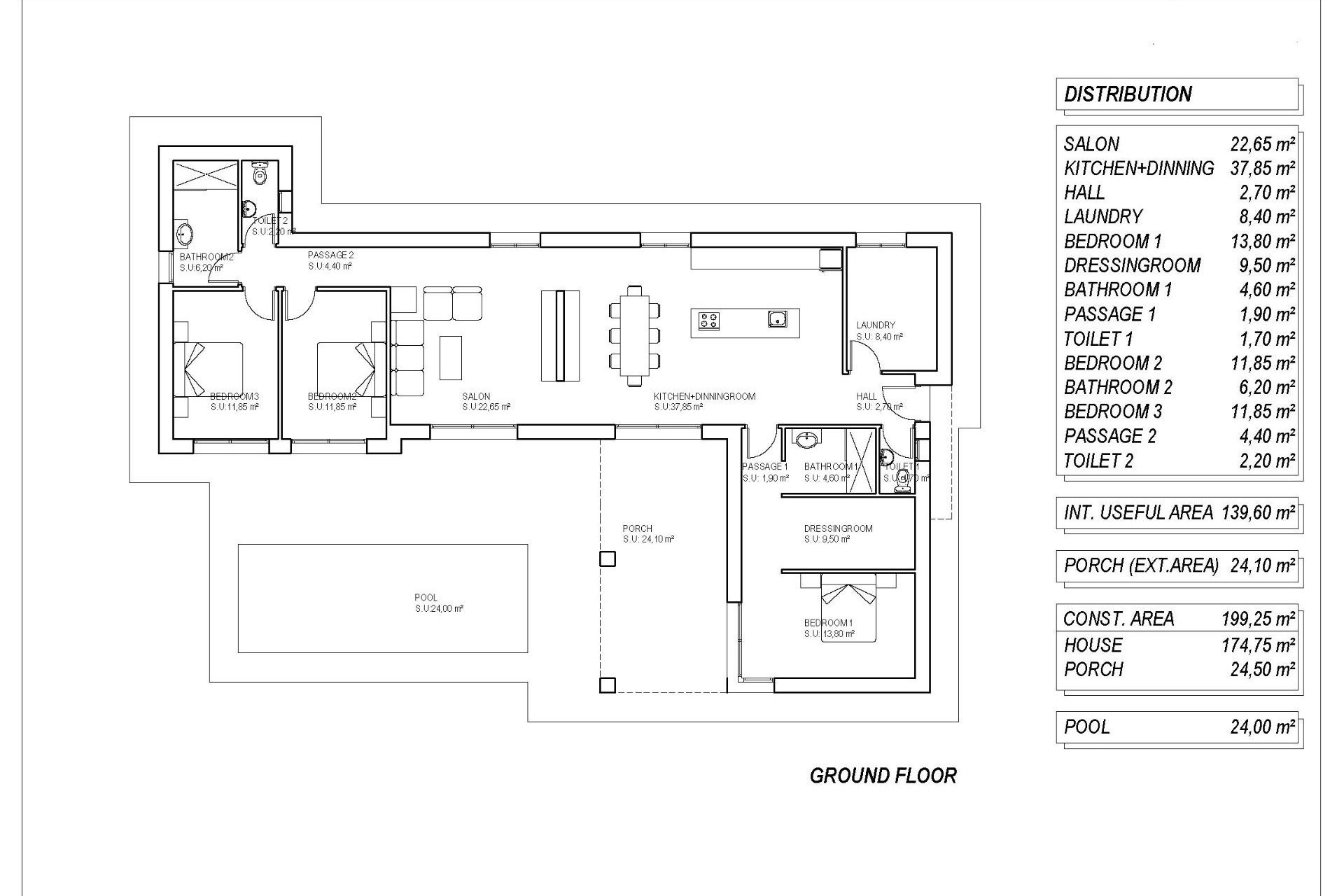 New Build - Detached House / Villa -
Pinoso - Lel