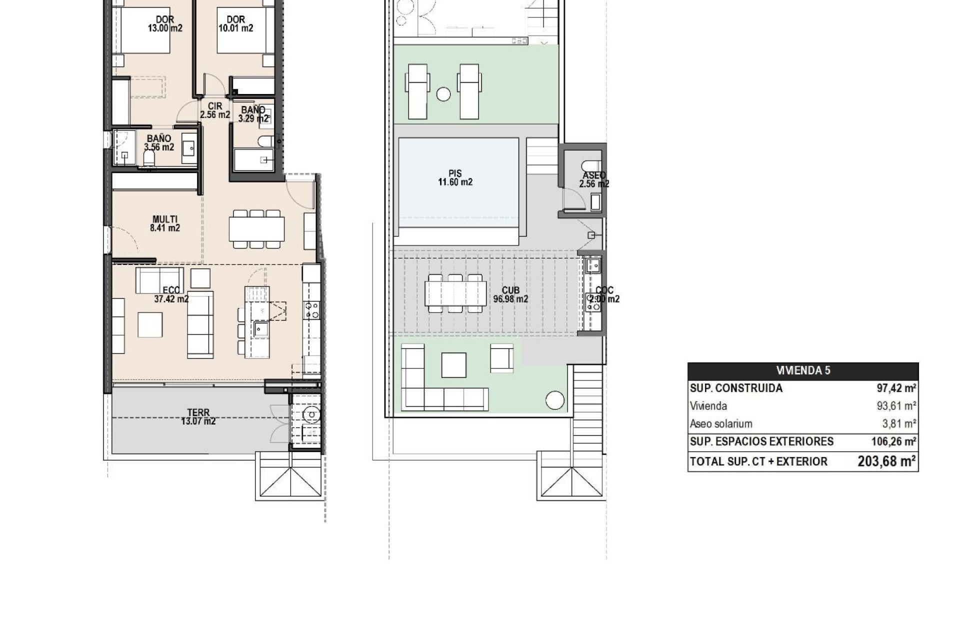 Nieuwbouw Woningen - Bungalow -
Pilar de la Horadada - parques de Andromeda