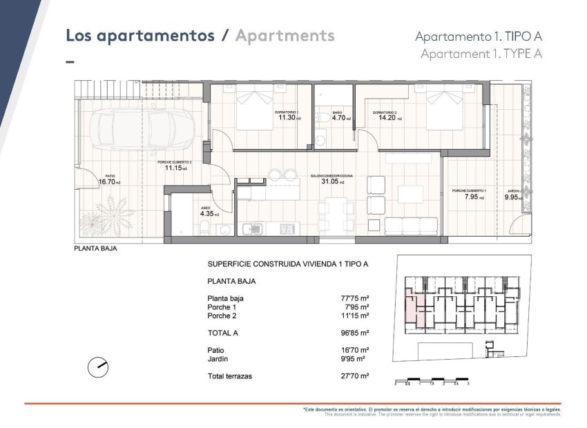 Nieuwbouw Woningen - Bungalow -
Pilar de la Horadada - Zona Pueblo