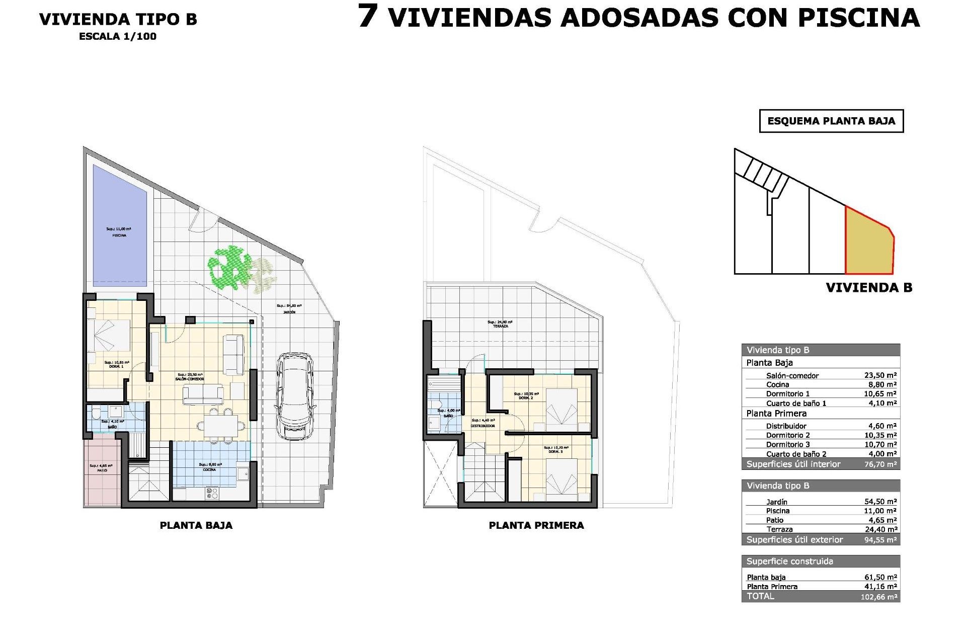 Nouvelle construction - Mitoyenne -
Pilar de la Horadada - pueblo