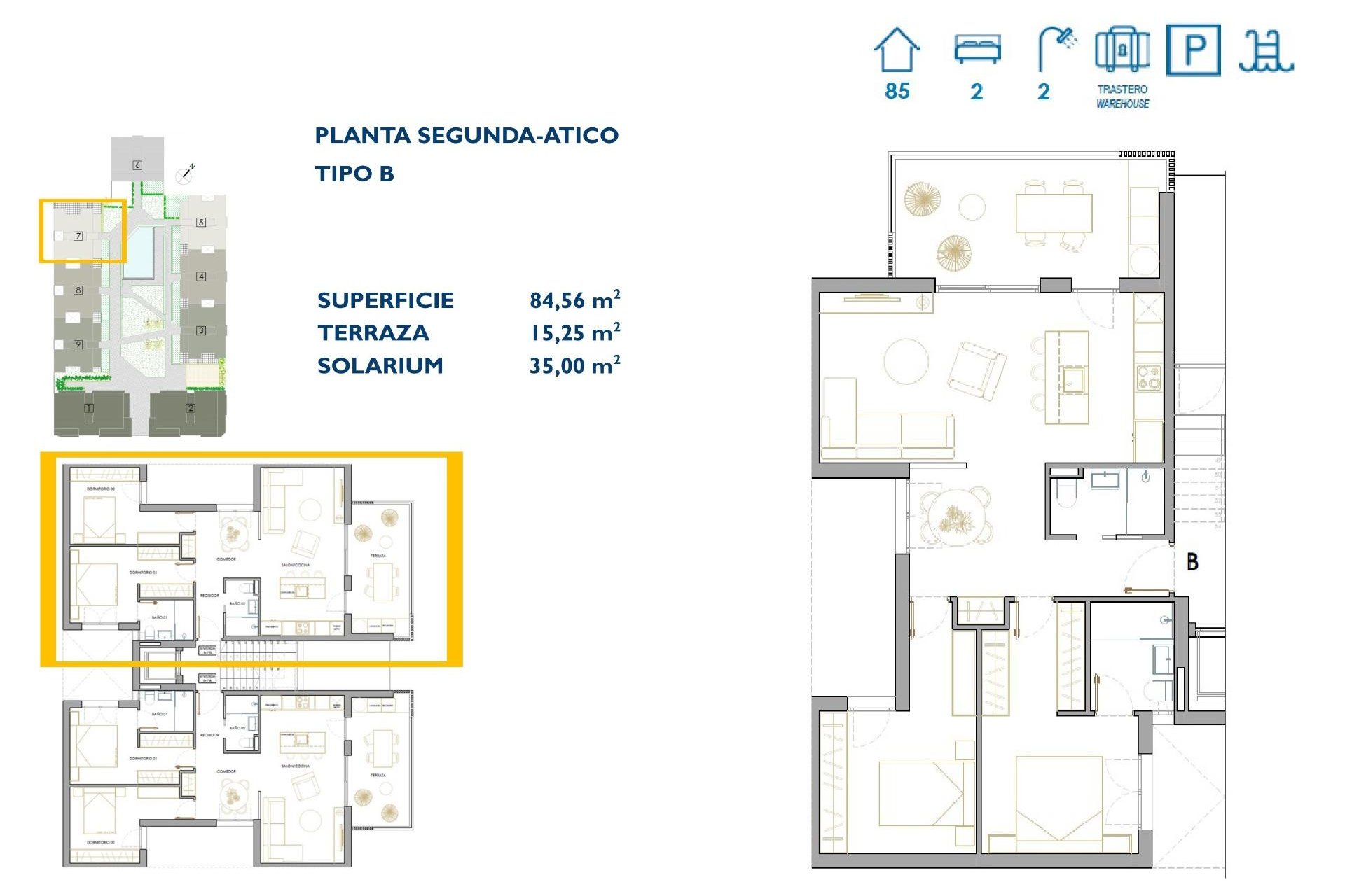 Nouvelle construction - Penthouse -
San Pedro del Pinatar - Pueblo