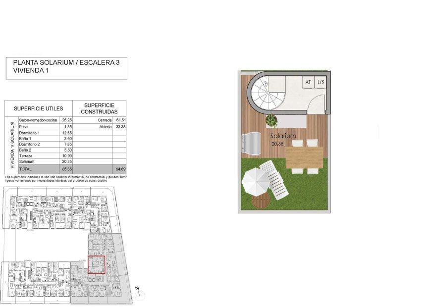 Obra nueva - Ático -
Santa Pola - Estacion de autobuses