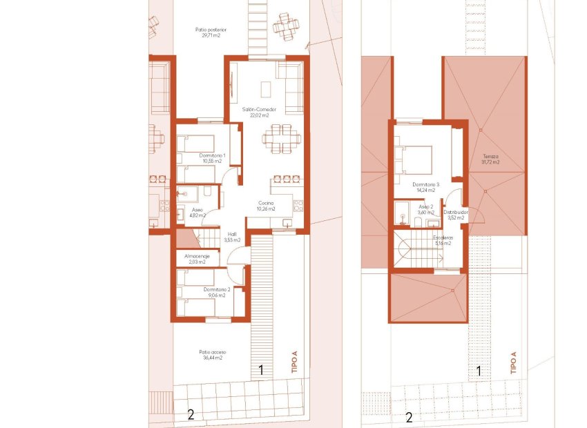 Obra nueva - Independiente / Villa -
Banos y Mendigo - Altaona Golf