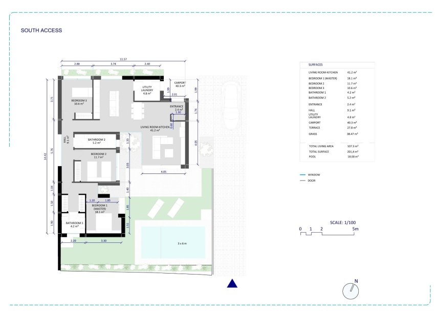 Obra nueva - Independiente / Villa -
Banos y Mendigo - Altaona Golf
