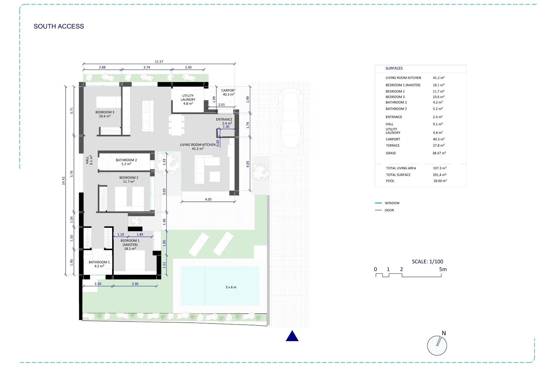 Obra nueva - Independiente / Villa -
Banos y Mendigo - Altaona Golf